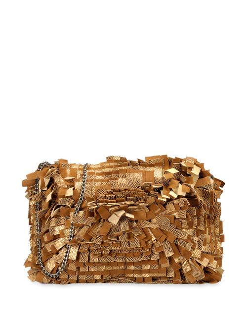 Afro-Tribal Tasselled Brown Sling Bag - 910317 - Very Small Image - 1