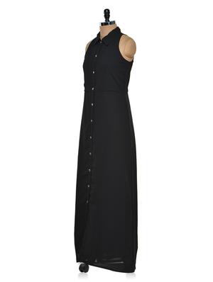 elegant black shirt dress - 913930 - Standard Image - 2
