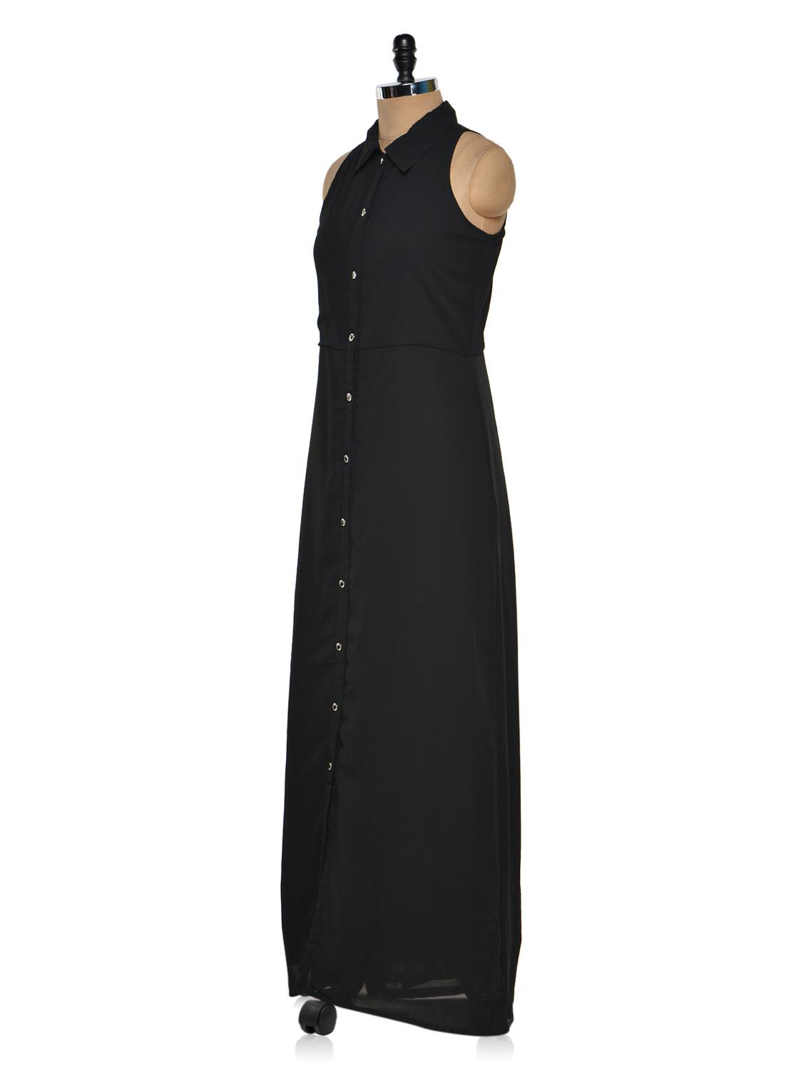 elegant black shirt dress - 913930 - Zoom Image - 2