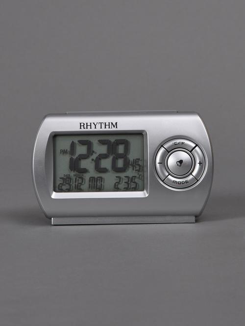 lcd digital table clock silver - 916002 - Very Small Image - 1