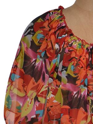 floral poncho style top - 922221 - Standard Image - 4