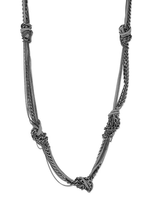 Grey and gunmetal chain Necklace - 922540 - Very Small Image - 1