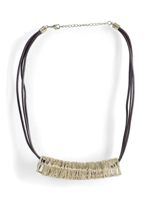 Handcrafted brass wire necklace - 9232 - Very Small Image - 1