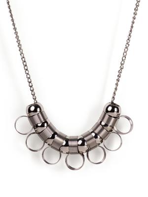 Grey metallic Neckpiece - 9354 - Standard Image - 2
