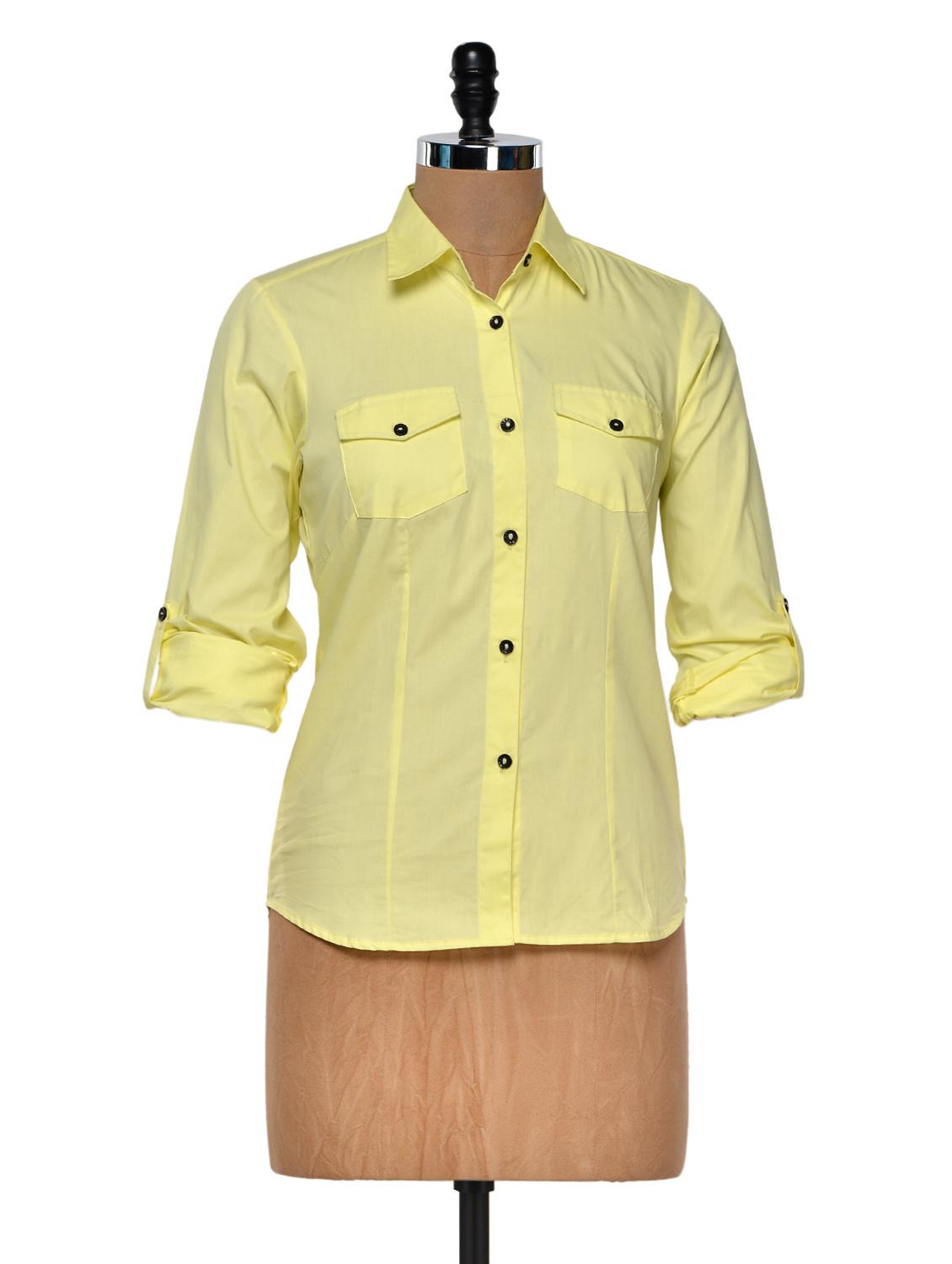 Elegant pale Yellow Shirt - 940262 - Zoom Image - 1