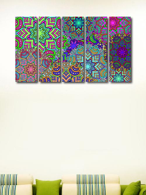 colourful designs modern wall art painting - 5 pieces - 941365 - Standard Image - 1