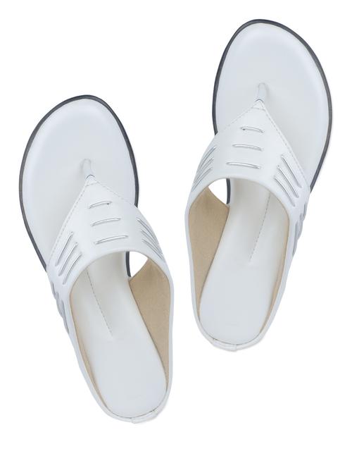 White faux leather sandals - 946534 - Very Small Image - 1