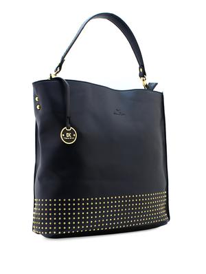 blue studded leatherette handbag - 948166 - Standard Image - 5