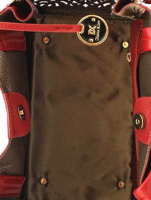 red laser cut handbag - 948178 - Standard Image - 3