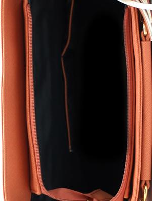 orange leatherette handbag - 948202 - Standard Image - 3