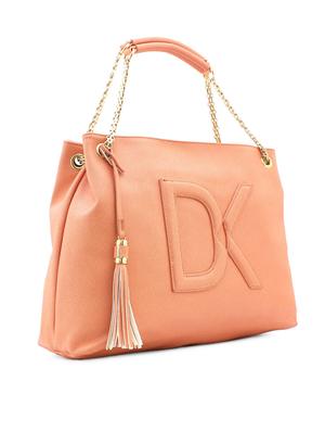 orange leatherette handbag - 948202 - Standard Image - 5
