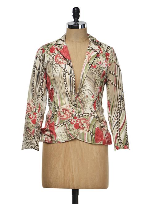 multi-coloured floral print blazer - 950232 - Standard Image - 1