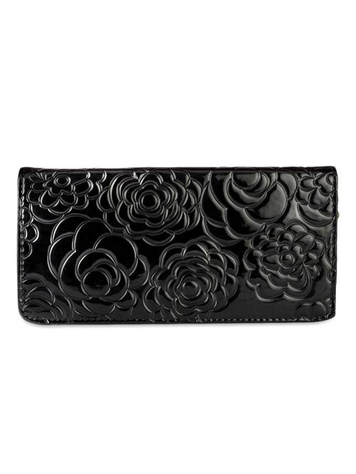 floral textured black wallet - 951067 - Standard Image - 1
