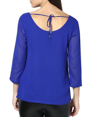 tie-up back scallop detail top - 951531 - Standard Image - 3