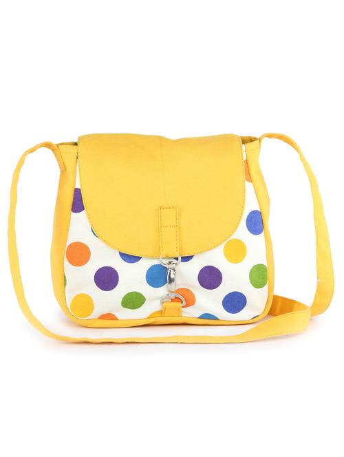yellow sling bag with multi-coloured polka dots - 953707 - Standard Image - 1