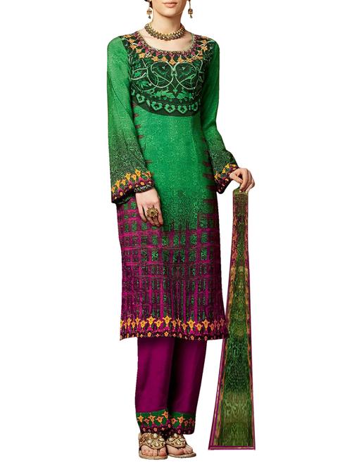 multicolored silk chiffon suit set - 9541284 - Standard Image - 1