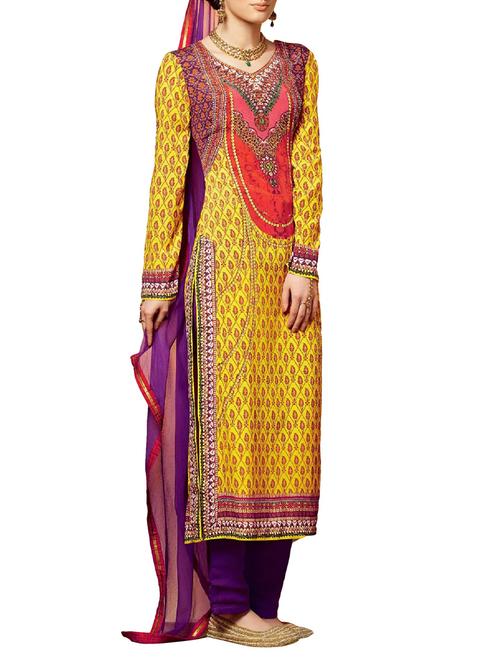 multicolored silk chiffon suit set - 9541287 - Standard Image - 1