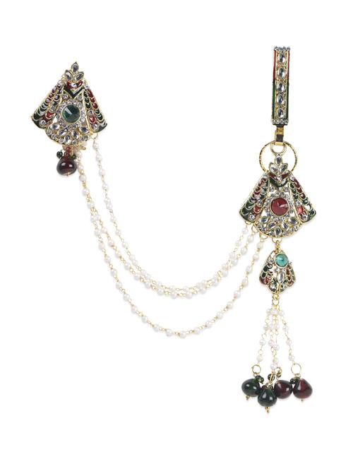 Traditional Bead Encrusted Saree Challa - 954269 - Very Small Image - 1