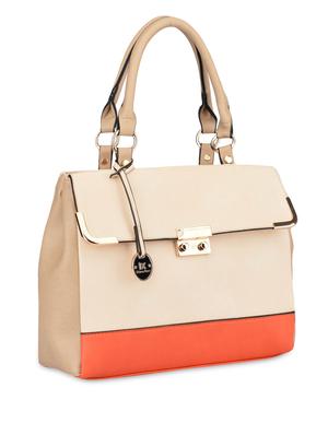 cream faux leather handbag - 9545554 - Standard Image - 5