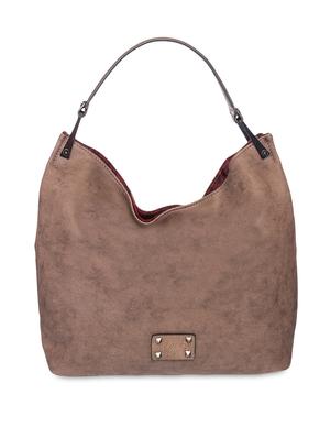 brown and maroon animal printed reversible hobo bag - 9545977 - Standard Image - 2