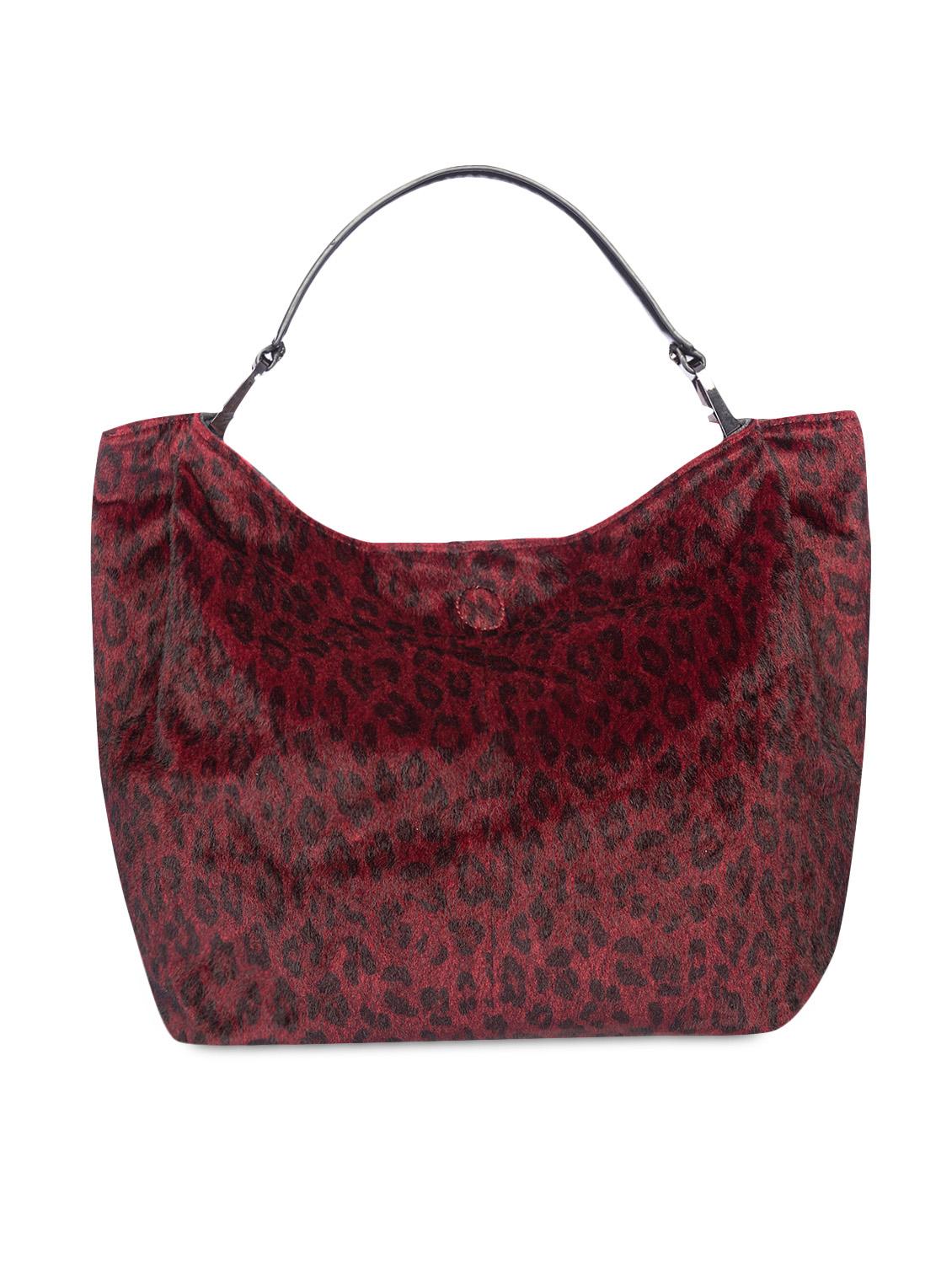 brown and maroon animal printed reversible hobo bag - 9545977 - Zoom Image - 7