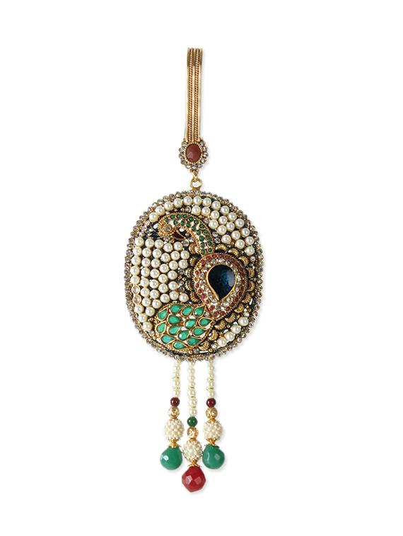 multicoloured embellished waist key chain - 9552806 - Zoom Image - 1