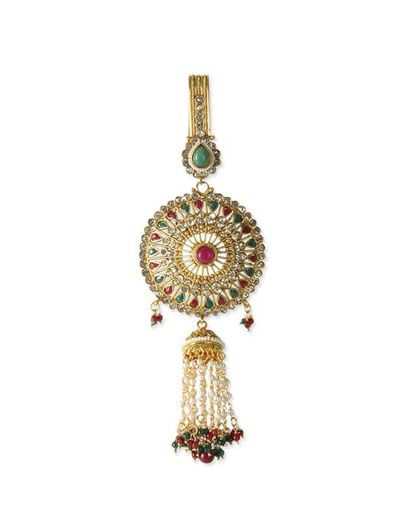 gold embellished waist key chain - 9552807 - Zoom Image - 1