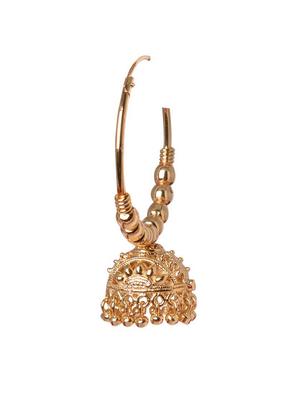 rose gold hoop jhumkas - 9552842 - Standard Image - 2