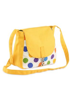 multicolored polka dots canvas sling bags combo - 9553594 - Standard Image - 3