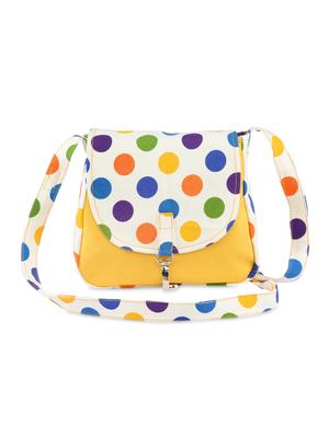 yellow printed canvas sling bags combo - 9553620 - Standard Image - 3
