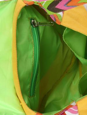 yellow printed canvas sling bags combo - 9553620 - Standard Image - 4