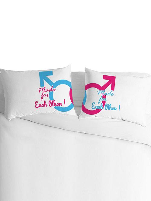 white polyester silk pillow covers set of 2 - 9554997 - Standard Image - 1