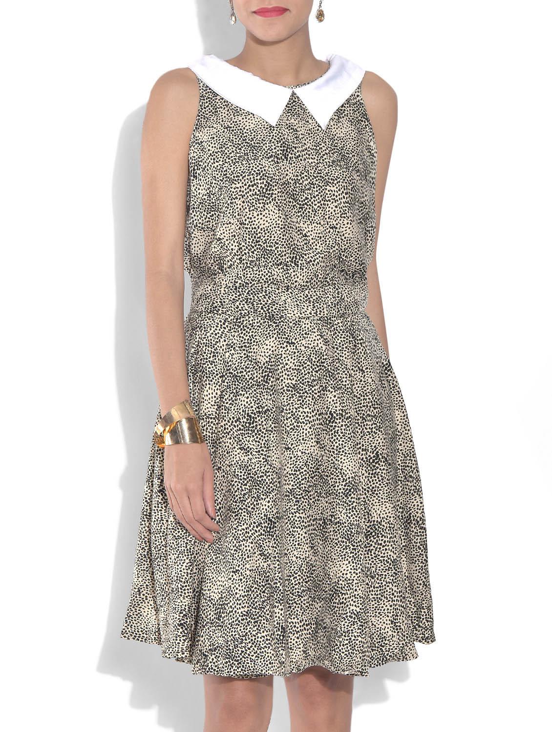 multicolored crepe printed dress - 9557905 - Zoom Image - 1