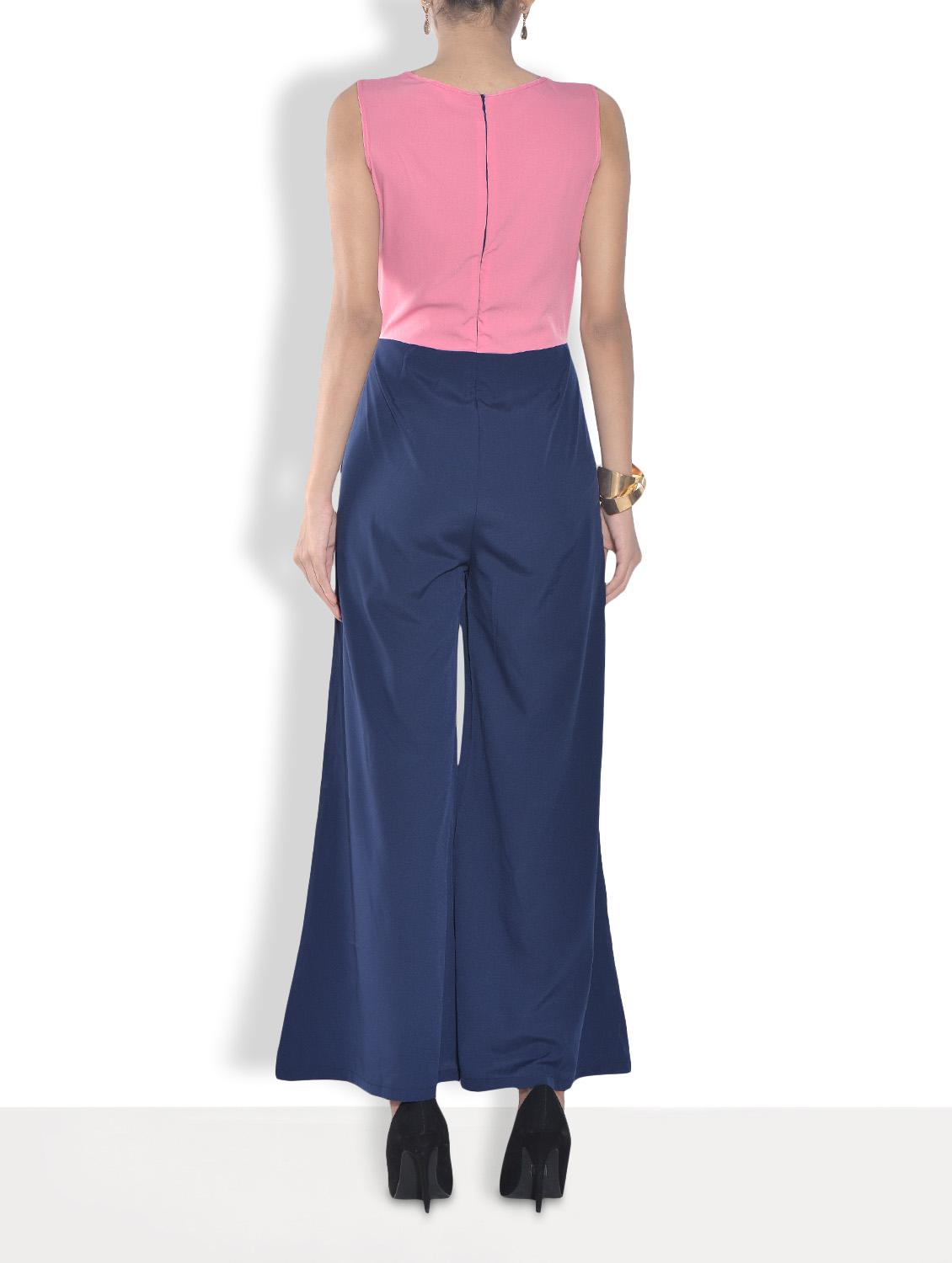 keyhole neck wide leg jumpsuit - 9557919 - Zoom Image - 3