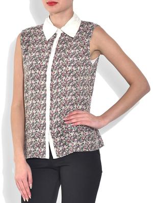 brown printed cotton shirt - 9558802 - Standard Image - 2