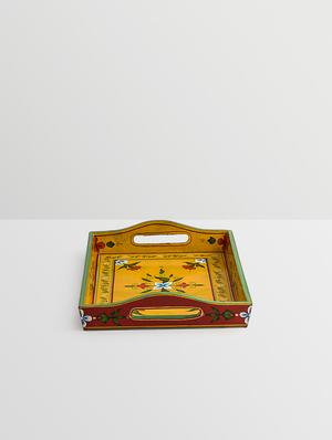 yellow wooden painted serving tray (set of 2) - 9559674 - Standard Image - 5