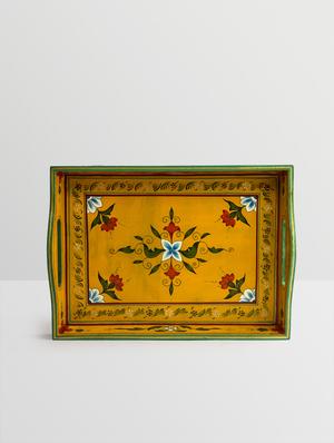 yellow wooden painted serving tray (set of 2) - 9559674 - Standard Image - 6