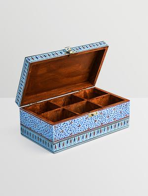 light blue wooden painted utility box - 9559680 - Standard Image - 2
