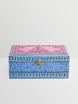 light blue wooden painted utility box - 9559680 - Standard Image - 4