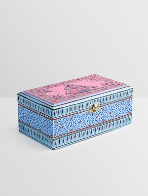 light blue wooden painted utility box - 9559680 - Standard Image - 5