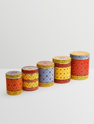 multicoloured stainless steel painted container (set of 5) - 9559686 - Standard Image - 2