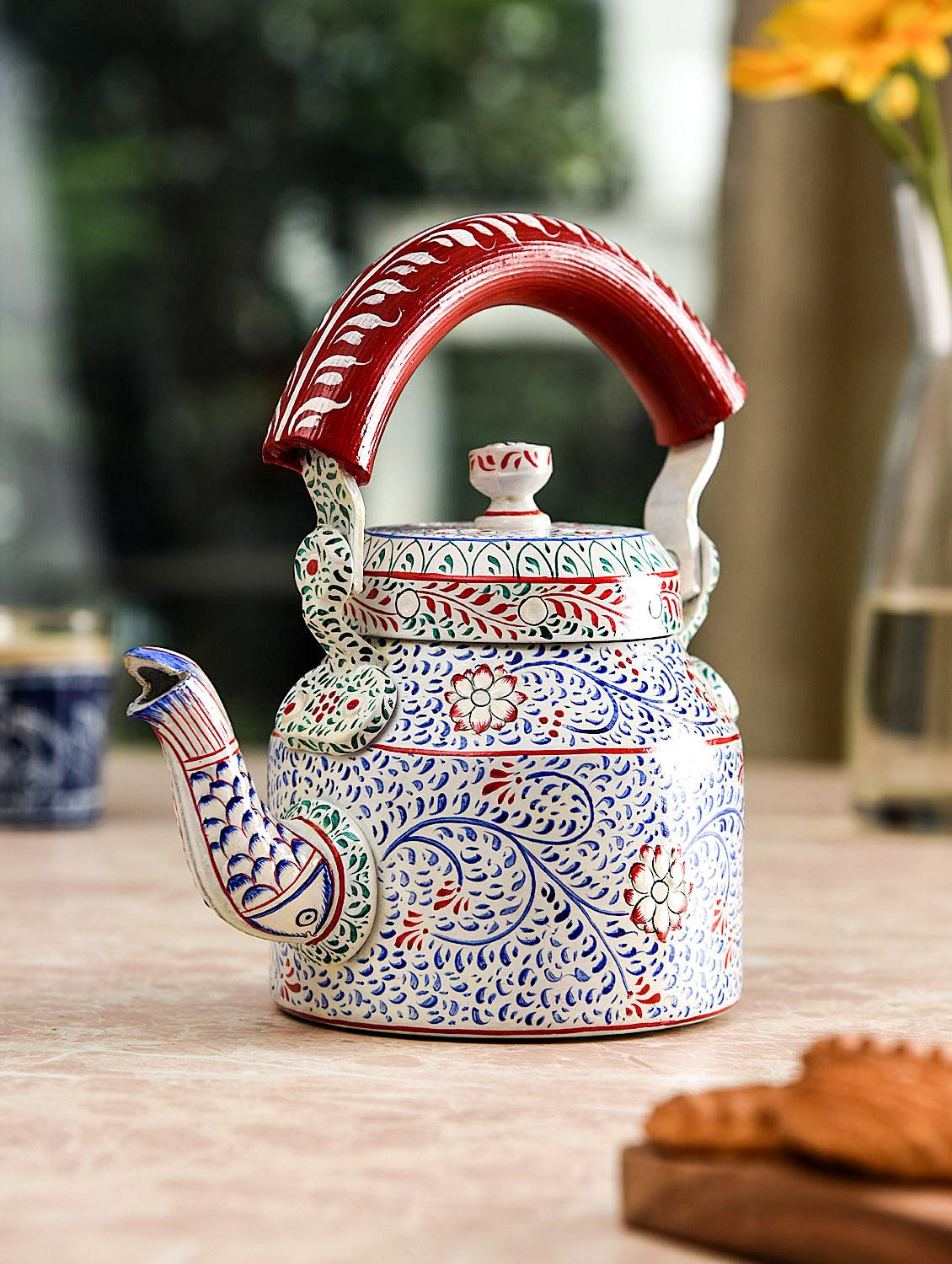 white aluminium painted kettle - 9559704 - Zoom Image - 1
