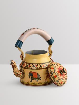 beige aluminium painted kettle - 9559712 - Standard Image - 3