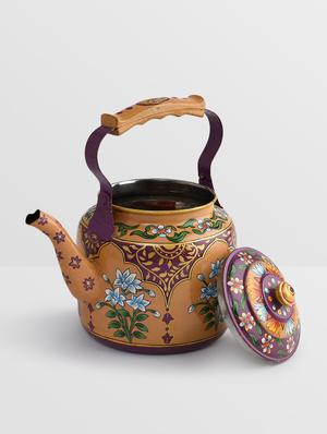 multicoloured handpainted kettle and milk pot set - 9559722 - Standard Image - 4