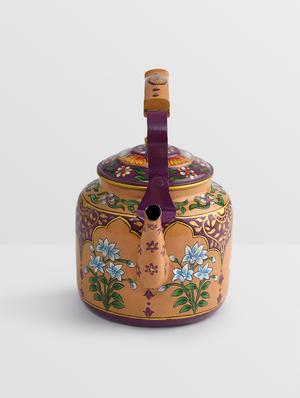 multicoloured handpainted kettle and milk pot set - 9559722 - Standard Image - 5