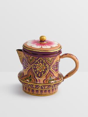 multicoloured handpainted kettle and milk pot set - 9559722 - Standard Image - 6