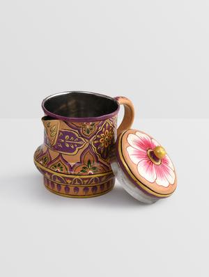 multicoloured handpainted kettle and milk pot set - 9559722 - Standard Image - 10