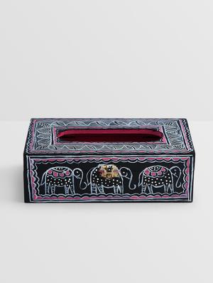 multicolored wooden painted tissue box - 9559723 - Standard Image - 4
