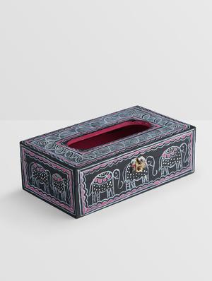multicolored wooden painted tissue box - 9559723 - Standard Image - 5