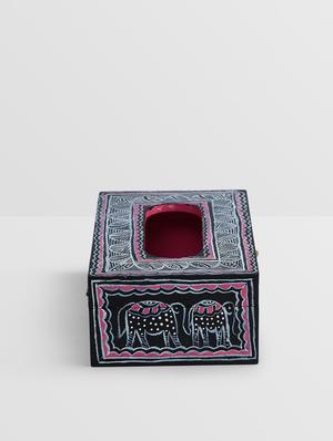 multicolored wooden painted tissue box - 9559723 - Standard Image - 6
